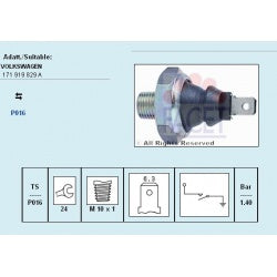 Sensor oil pressure light