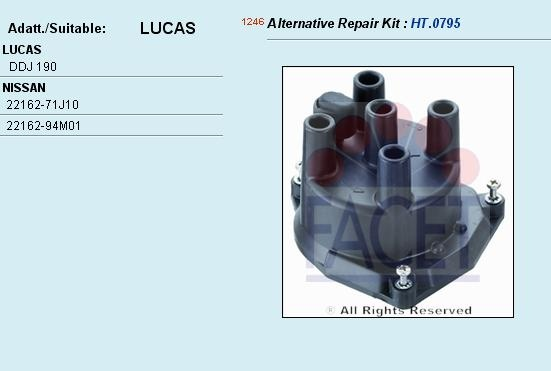 Distributor cap 2.8101 (FACET)