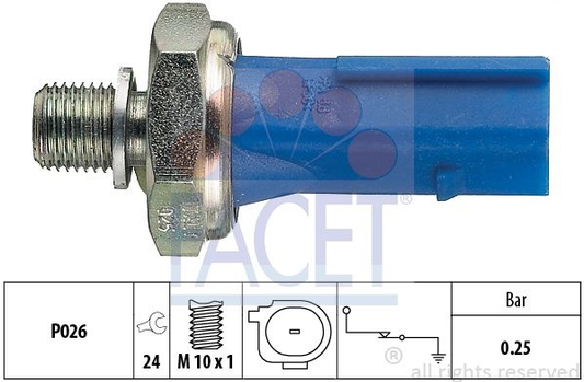 Sensor oil pressure light 7.0133 (FACET)