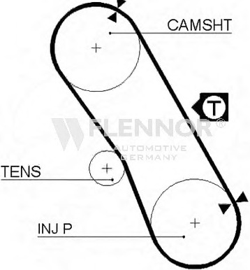 Engine Timing Belt 45076X3/4 (FLENNOR)