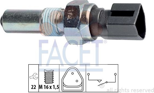 Switch reverse light 7.6107 (FACET)