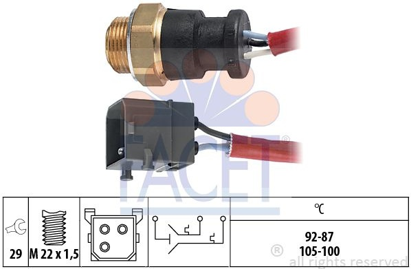 Switch cooling fan 7.5627 (FACET)