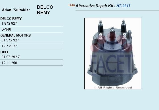 Distributor cap 2.7573 (FACET)