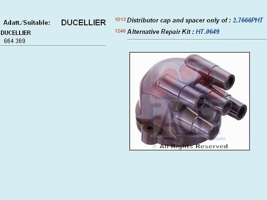 Distributor cap 2.7665 (FACET)