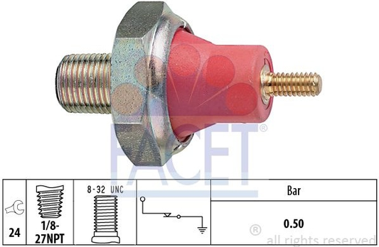 Sensor oil pressure light 7.0031 (FACET)