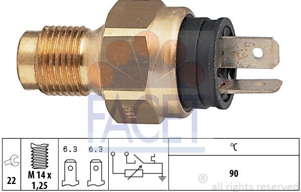 Sensor water temperature sender 7.3541 (FACET)