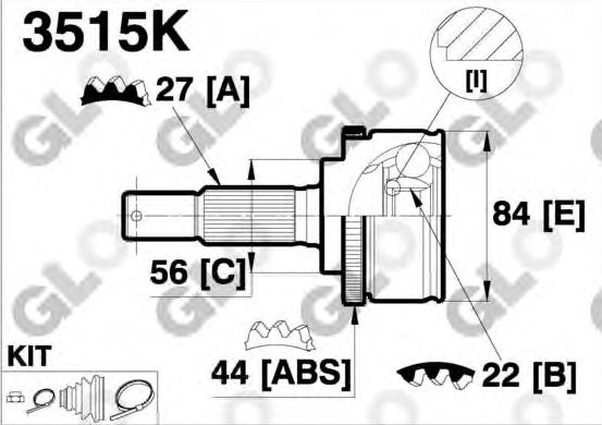 CV joint outer 3515K (GLO)