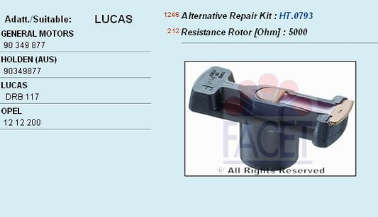 Distributor rotor 3.8128 (FACET)