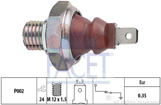 Sensor oil pressure light 7.0026 (FACET)