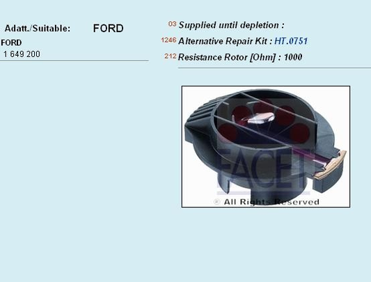 Distributor rotor 3.7894 (FACET)