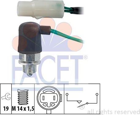 Switch reverse light 7.6179 (FACET)