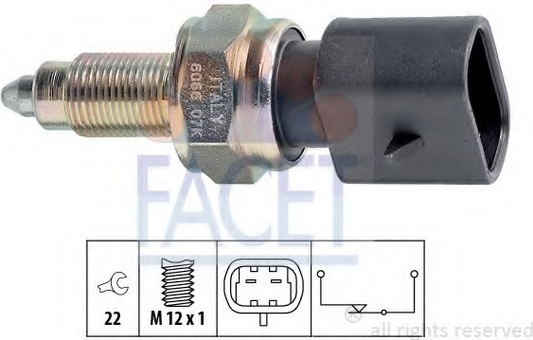 Switch reverse light 7.6060 (FACET)