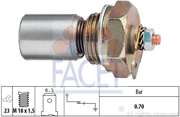 Sensor oil pressure light 7.0082 (FACET)