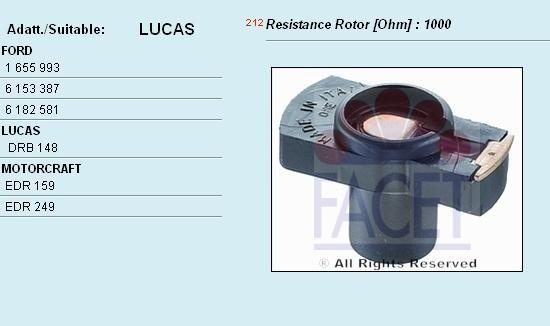 Distributor rotor 3.8126 (FACET)