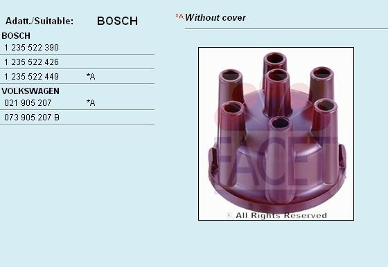 Distributor cap 2.7530/3 (FACET)