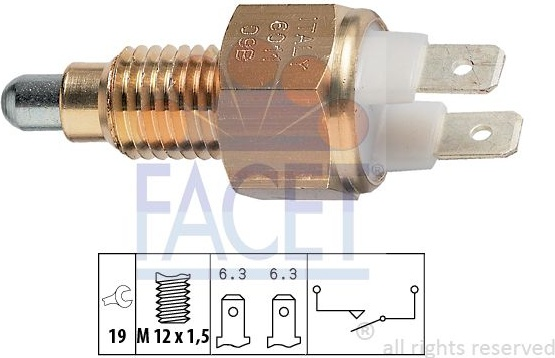 Switch reverse light 7.6011 (FACET)