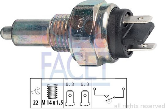 Switch reverse light 7.6044 (FACET)