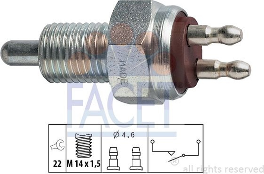 Switch reverse light 7.6007 (FACET)