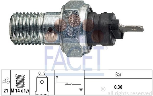 Sensor oil pressure light 7.0003 (FACET)