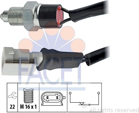 Switch reverse light 7.6106 (FACET)