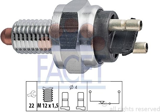 Switch reverse light 7.6071 (FACET)