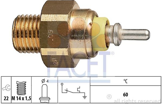 Sensor water temperature light 7.4120 (FACET)