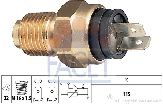 Sensor water temperature sender 7.3500 (FACET)