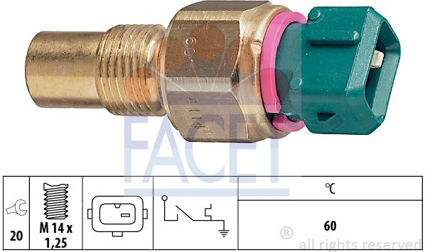 Sensor water temperature light 7.4114 (FACET)