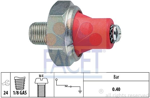 Sensor oil pressure light 7.0014 (FACET)