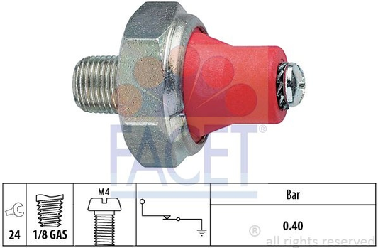 Sensor oil pressure light 7.0014 (FACET)