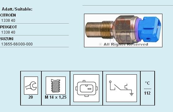 Sensor water temperature light 7.4109 (FACET)