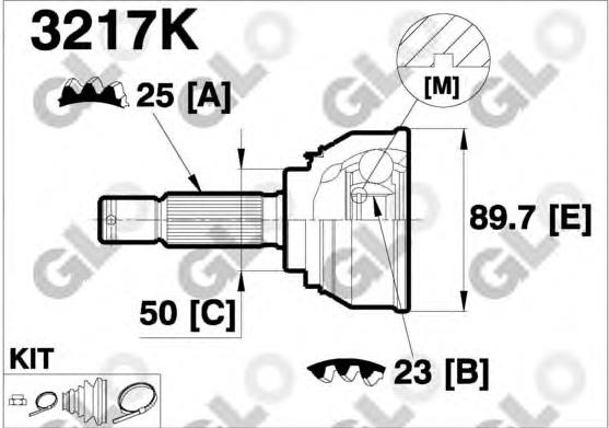 CV joint outer 3217K. (GLO)