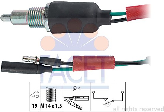 Switch reverse light 7.6135 (FACET)