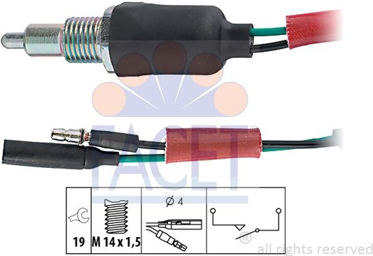 Switch reverse light 7.6135 (FACET)