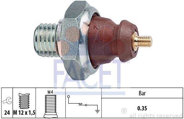 Sensor oil pressure light 7.0057 (FACET)