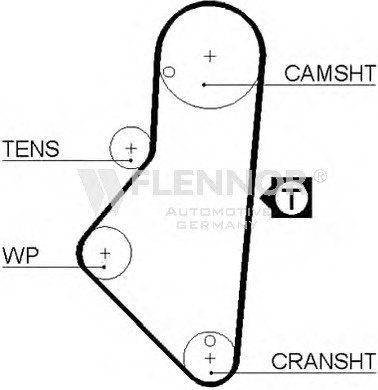 Engine Timing Belt 58113X17 (FLENNOR)