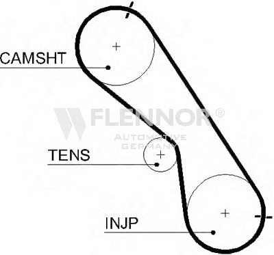 Engine Timing Belt 58097X25 (FLENNOR)