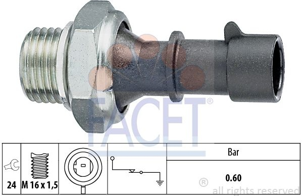 Sensor oil pressure light 7.0086 (FACET)