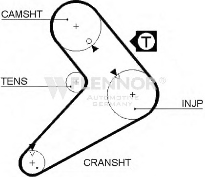 Engine Timing Belt 63163X1 (FLENNOR)