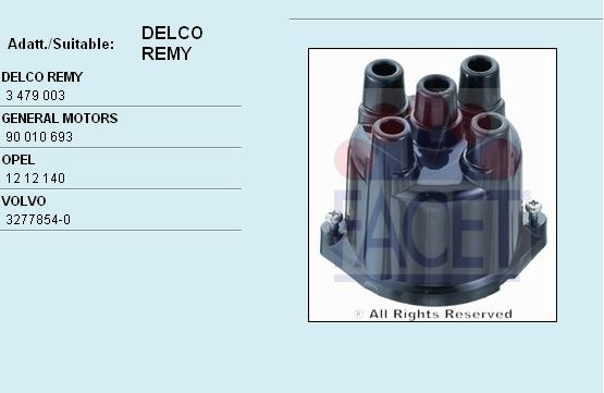 Distributor cap 2.7566 (FACET)