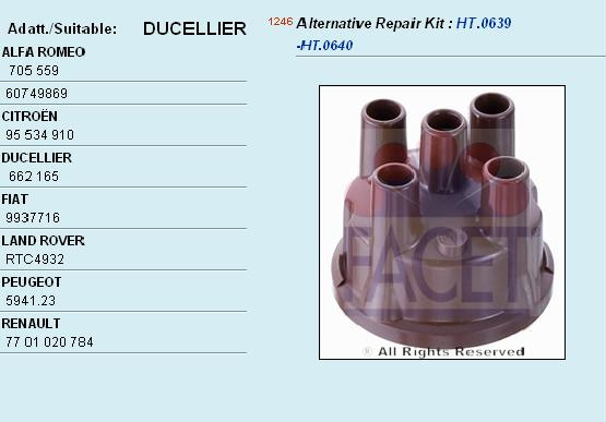 Distributor cap 2.7654 (FACET)