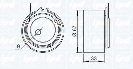 Tensioner belt 14-0826 (IPD)