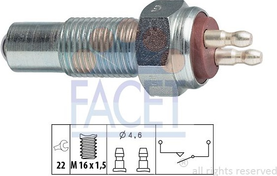 Switch reverse light 7.6006 (FACET)