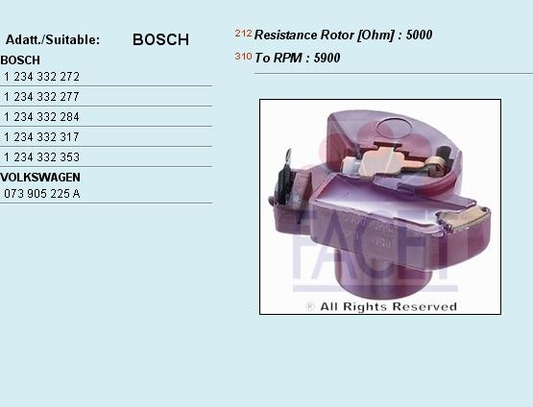 Distributor rotor 3.7573/17 (FACET)