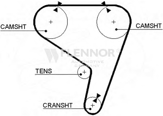 Engine Timing Belt 41139X18 (FLENNOR)