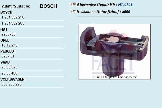 Distributor rotor 3.7526 (FACET)