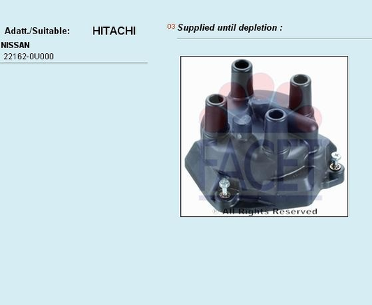 Distributor cap 2.7998 (FACET)