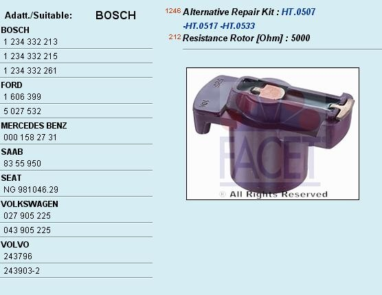 Distributor rotor 3.7525 (FACET)