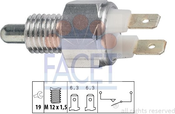 Switch reverse light 7.6029 (FACET)