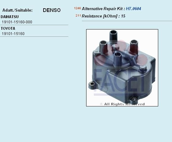 Distributor cap 2.7612 (FACET)